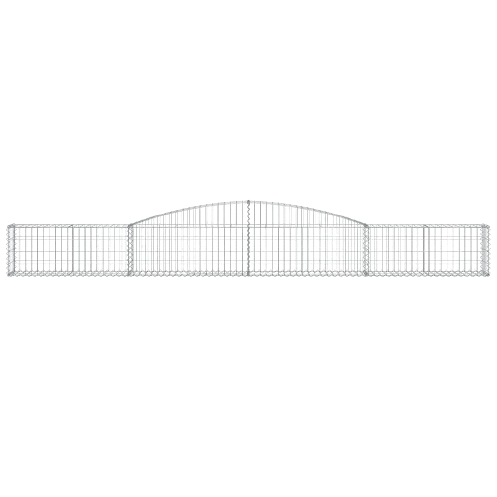 vidaXL Συρματοκιβώτια Τοξωτά 15 τεμ. 400x30x40/60 εκ. Γαλβαν. Ατσάλι
