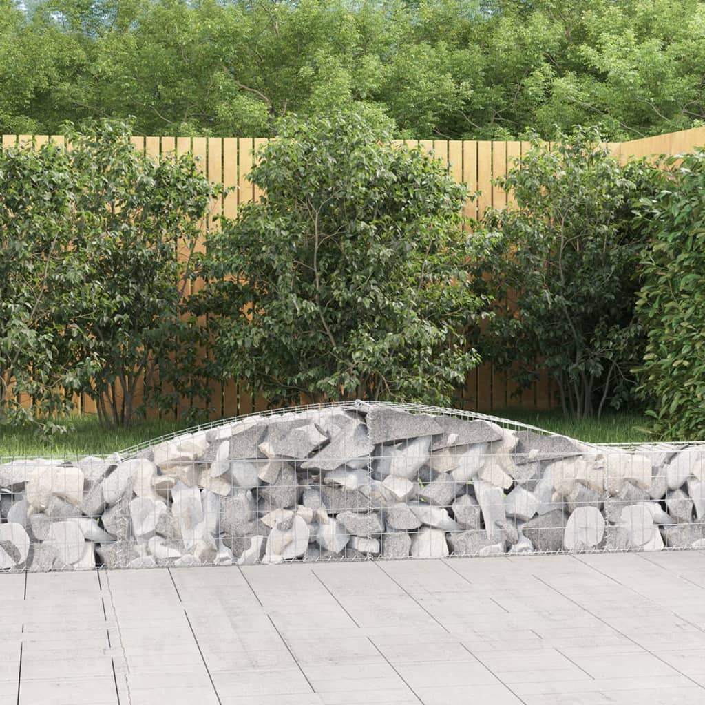 vidaXL Συρματοκιβώτια Τοξωτά 15 τεμ. 400x30x40/60 εκ. Γαλβαν. Ατσάλι