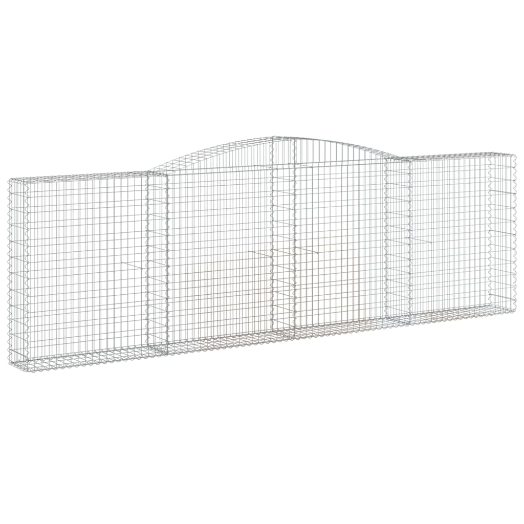 vidaXL Συρματοκιβώτια Τοξωτά 7 τεμ. 400x30x120/140 εκ. Γαλβαν. Ατσάλι