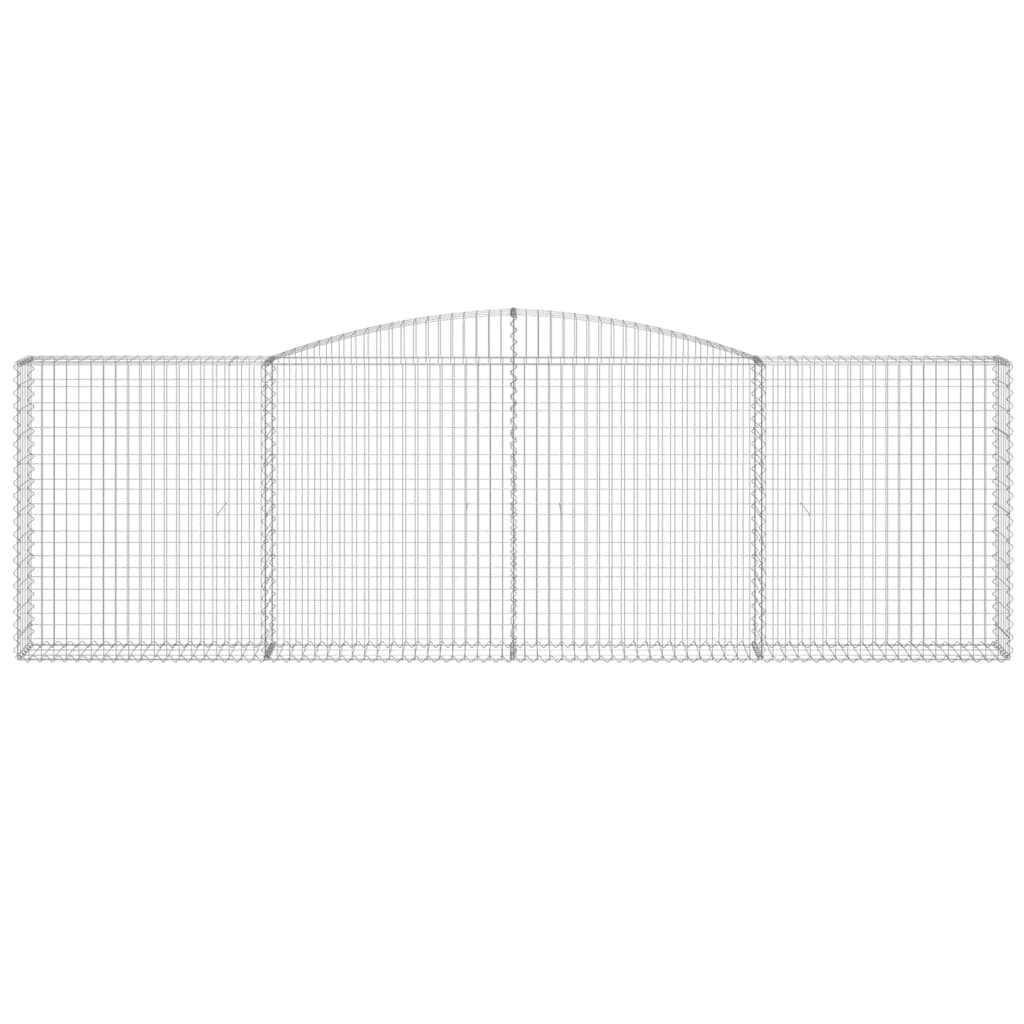 vidaXL Συρματοκιβώτια Τοξωτά 8 τεμ. 400x30x120/140 εκ. Γαλβαν. Ατσάλι