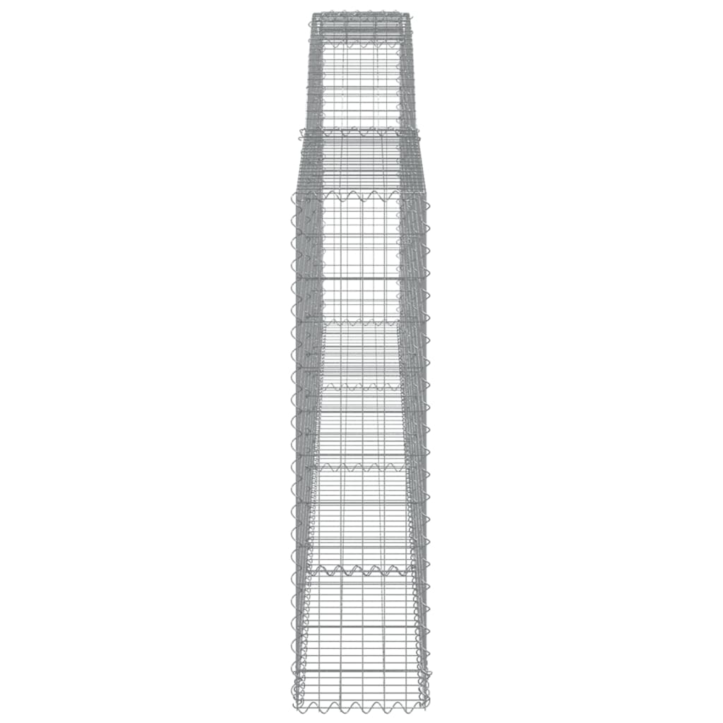vidaXL Συρματοκιβώτια Τοξωτά 9 τεμ. 400x30x120/140 εκ. Γαλβαν. Ατσάλι