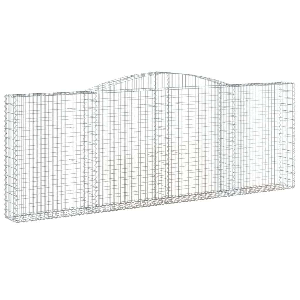 vidaXL Συρματοκιβώτια Τοξωτά 5 τεμ. 400x30x140/160 εκ. Γαλβαν. Ατσάλι