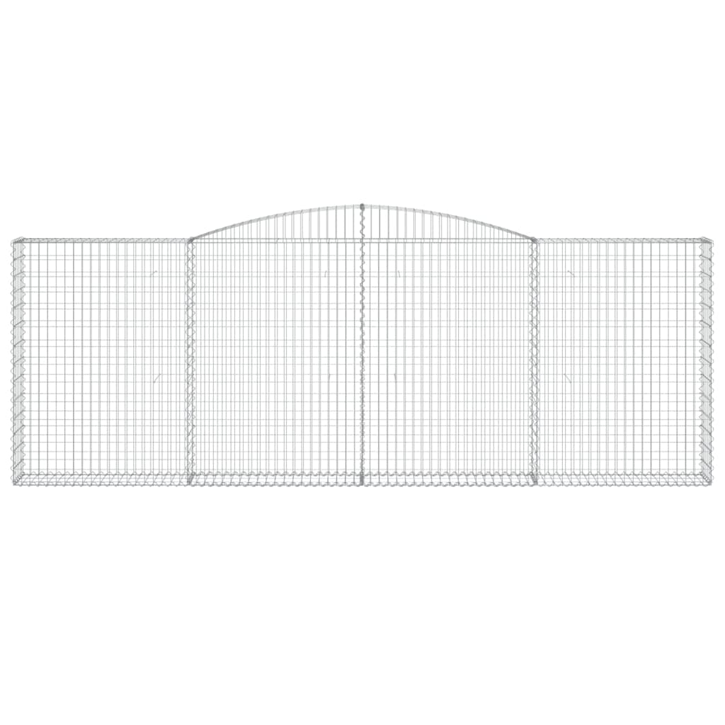 vidaXL Συρματοκιβώτια Τοξωτά 5 τεμ. 400x30x140/160 εκ. Γαλβαν. Ατσάλι