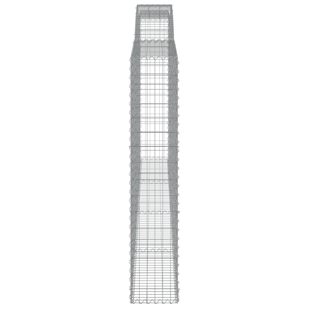 vidaXL Συρματοκιβώτια Τοξωτά 3 τεμ. 400x30x160/180 εκ. Γαλβαν. Ατσάλι