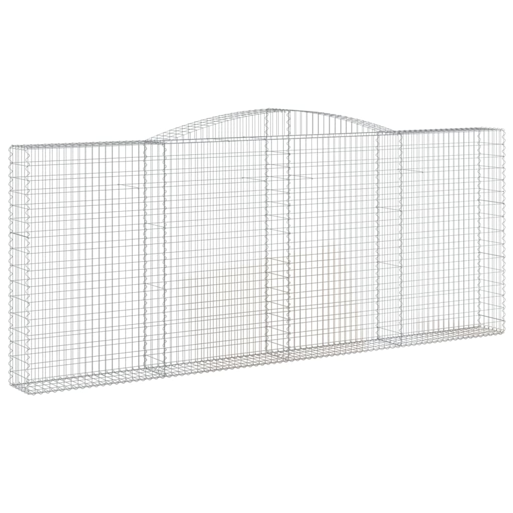 vidaXL Συρματοκιβώτια Τοξωτά 4 τεμ. 400x30x160/180 εκ. Γαλβαν. Ατσάλι