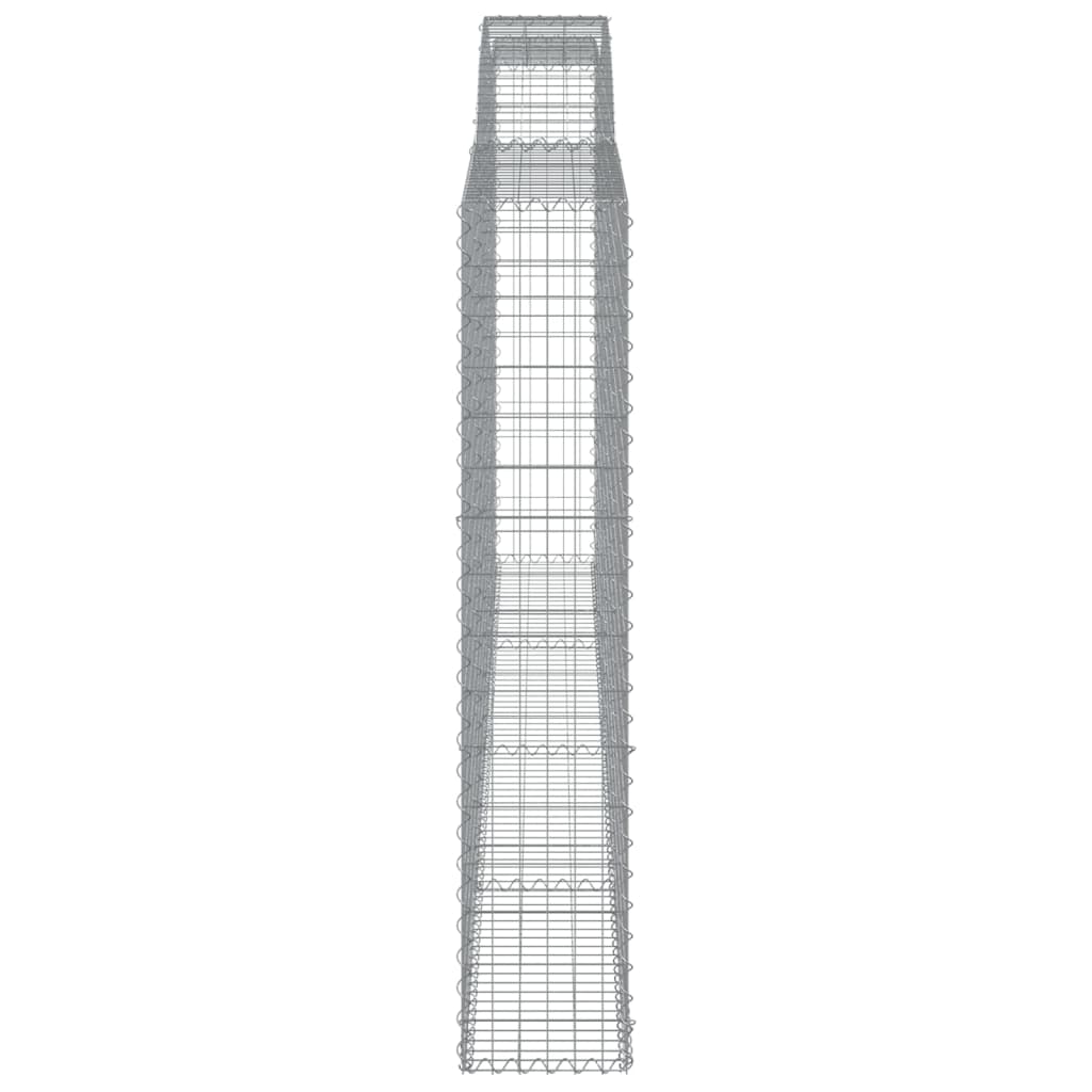 vidaXL Συρματοκιβώτια Τοξωτά 4 τεμ. 400x30x160/180 εκ. Γαλβαν. Ατσάλι