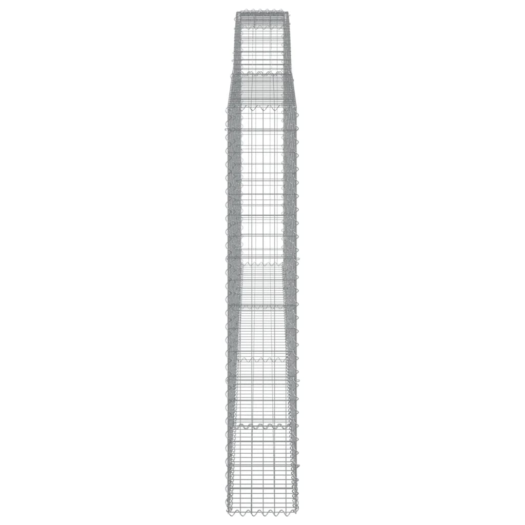 vidaXL Συρματοκιβώτια Τοξωτά 4 τεμ. 400x30x180/200 εκ. Γαλβαν. Ατσάλι