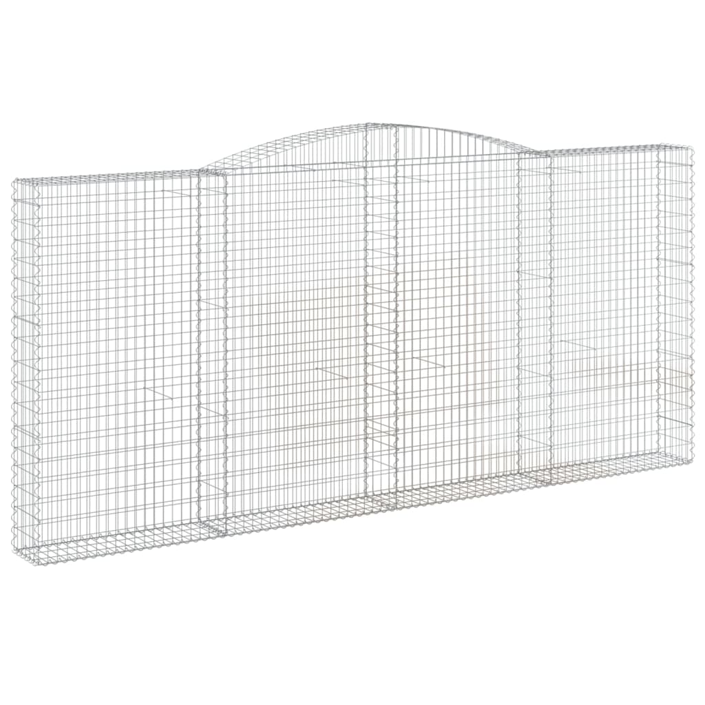 vidaXL Συρματοκιβώτια Τοξωτά 5 τεμ. 400x30x180/200 εκ. Γαλβαν. Ατσάλι