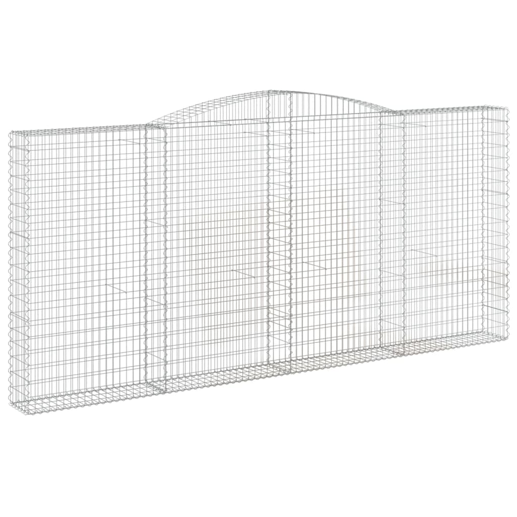 vidaXL Συρματοκιβώτια Τοξωτά 6 τεμ. 400x30x180/200 εκ. Γαλβαν. Ατσάλι