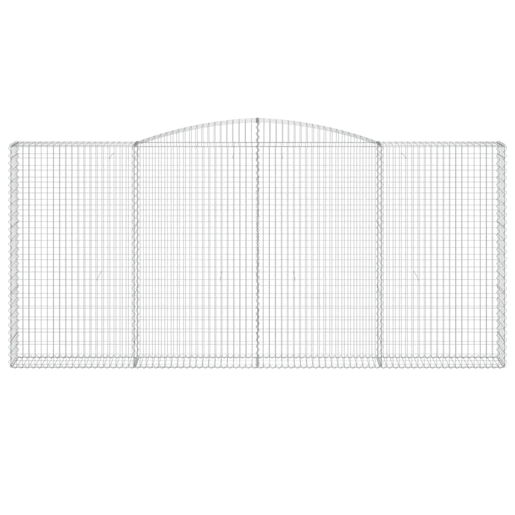 vidaXL Συρματοκιβώτια Τοξωτά 6 τεμ. 400x30x180/200 εκ. Γαλβαν. Ατσάλι