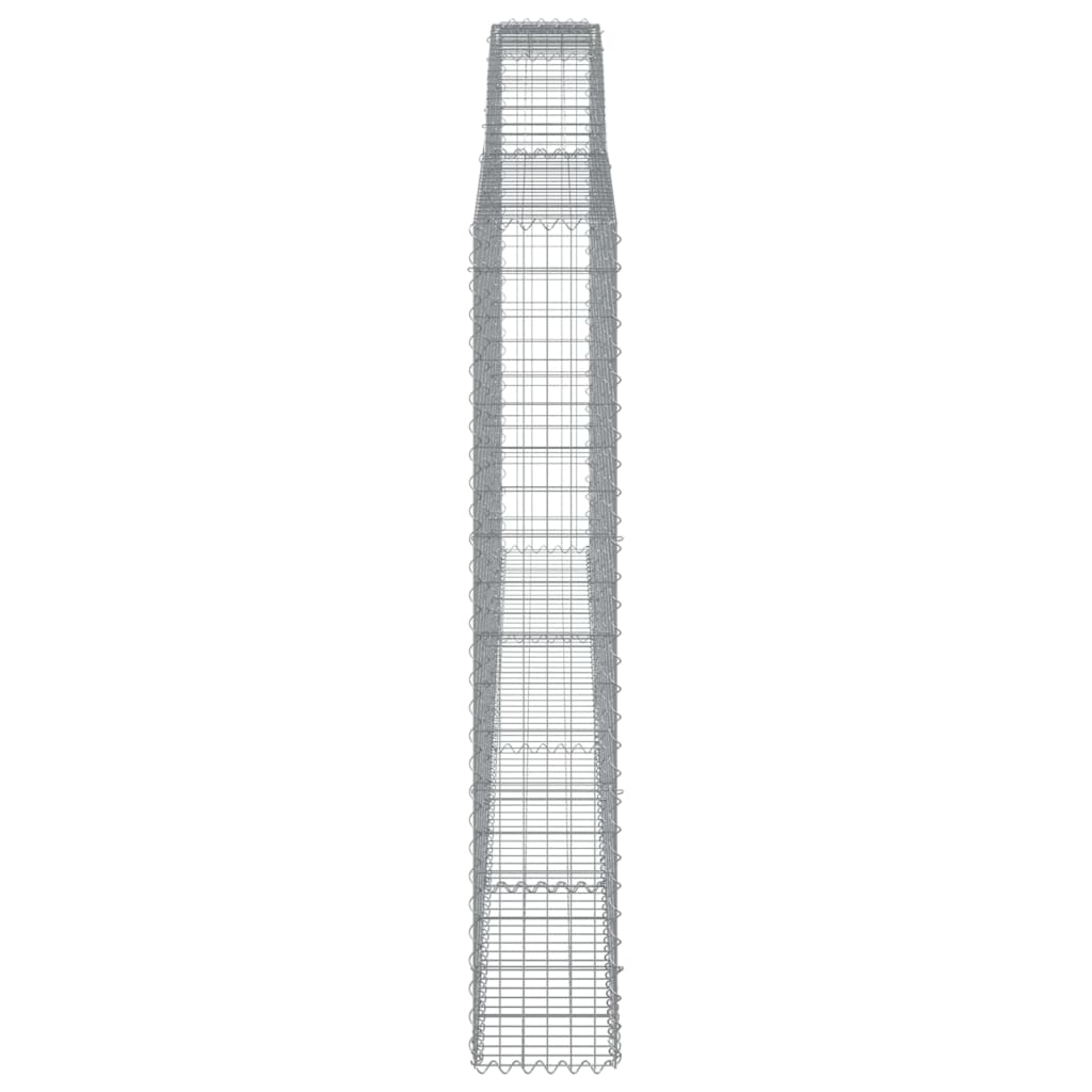 vidaXL Συρματοκιβώτια Τοξωτά 8 τεμ. 400x30x180/200 εκ. Γαλβαν. Ατσάλι