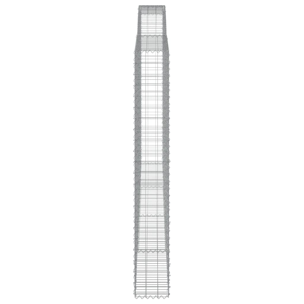 vidaXL Συρματοκιβώτια Τοξωτά 4 τεμ. 400x30x220/240 εκ. Γαλβαν. Ατσάλι