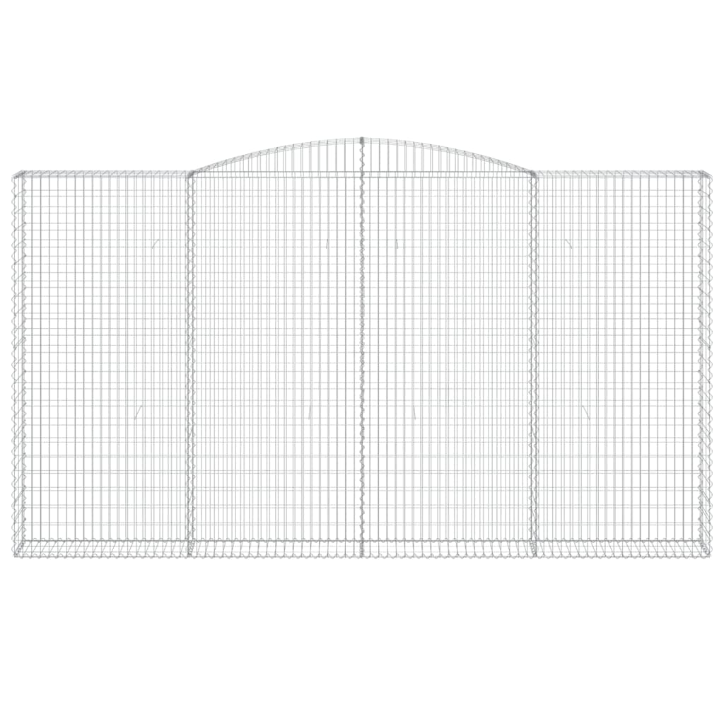 vidaXL Συρματοκιβώτια Τοξωτά 7 τεμ. 400x30x220/240 εκ. Γαλβαν. Ατσάλι