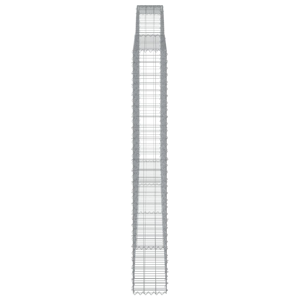 vidaXL Συρματοκιβώτια Τοξωτά 9 τεμ. 400x30x220/240 εκ. Γαλβαν. Ατσάλι