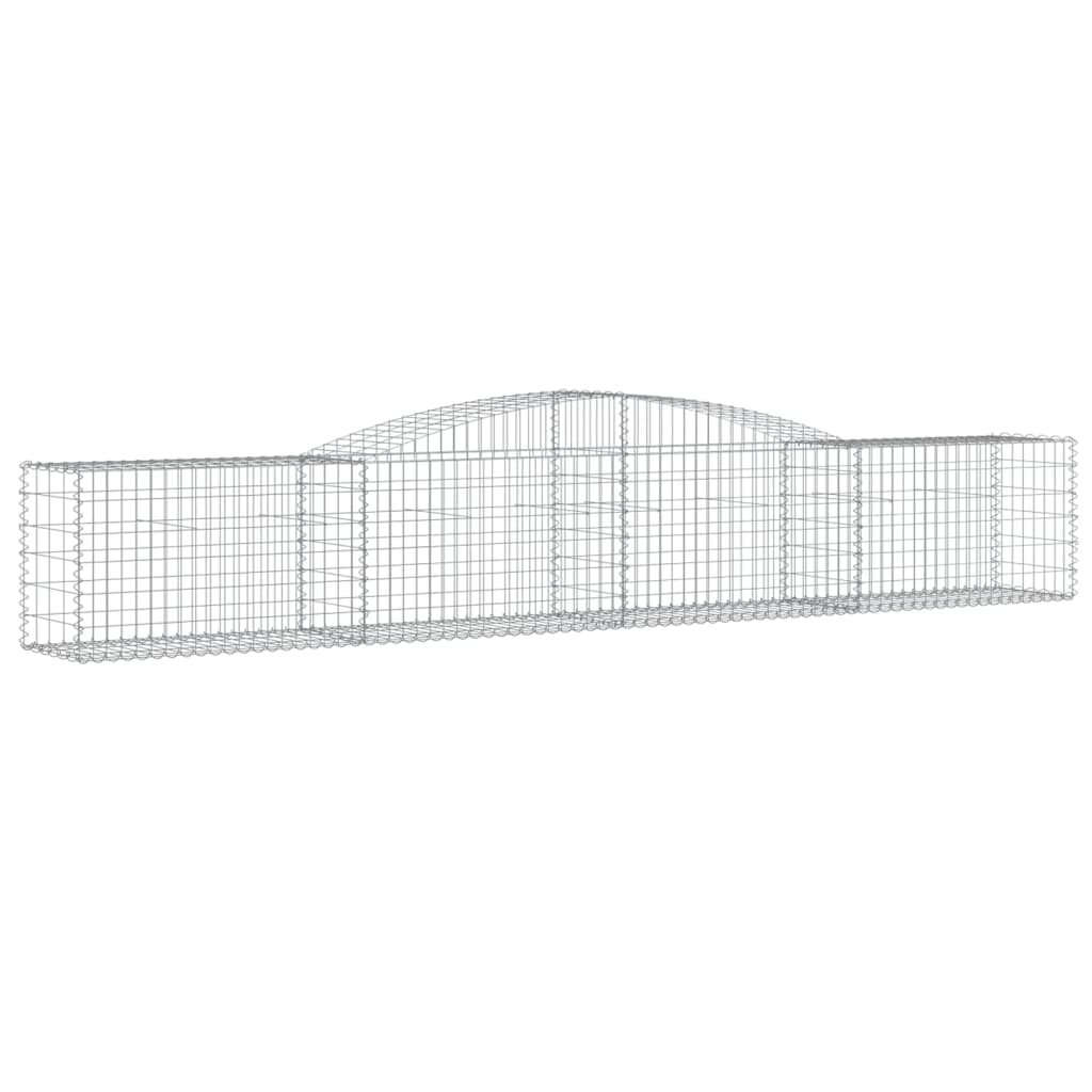 vidaXL Συρματοκιβώτια Τοξωτά 25 τεμ. 400x50x60/80 εκ. Γαλβαν. Ατσάλι