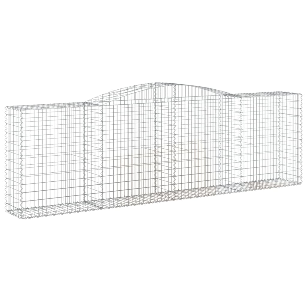 vidaXL Συρματοκιβώτια Τοξωτά 15 τεμ. 400x50x120/140 εκ. Γαλβαν. Ατσάλι