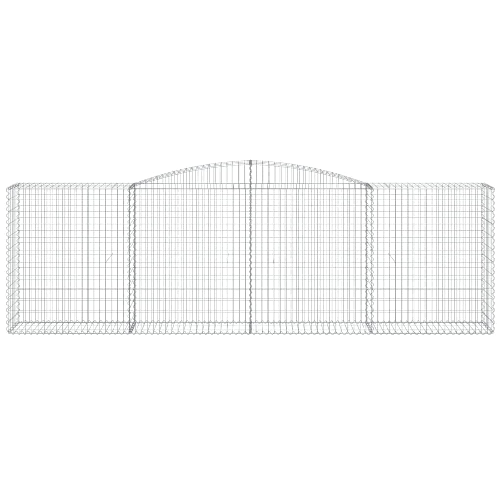 vidaXL Συρματοκιβώτια Τοξωτά 15 τεμ. 400x50x120/140 εκ. Γαλβαν. Ατσάλι