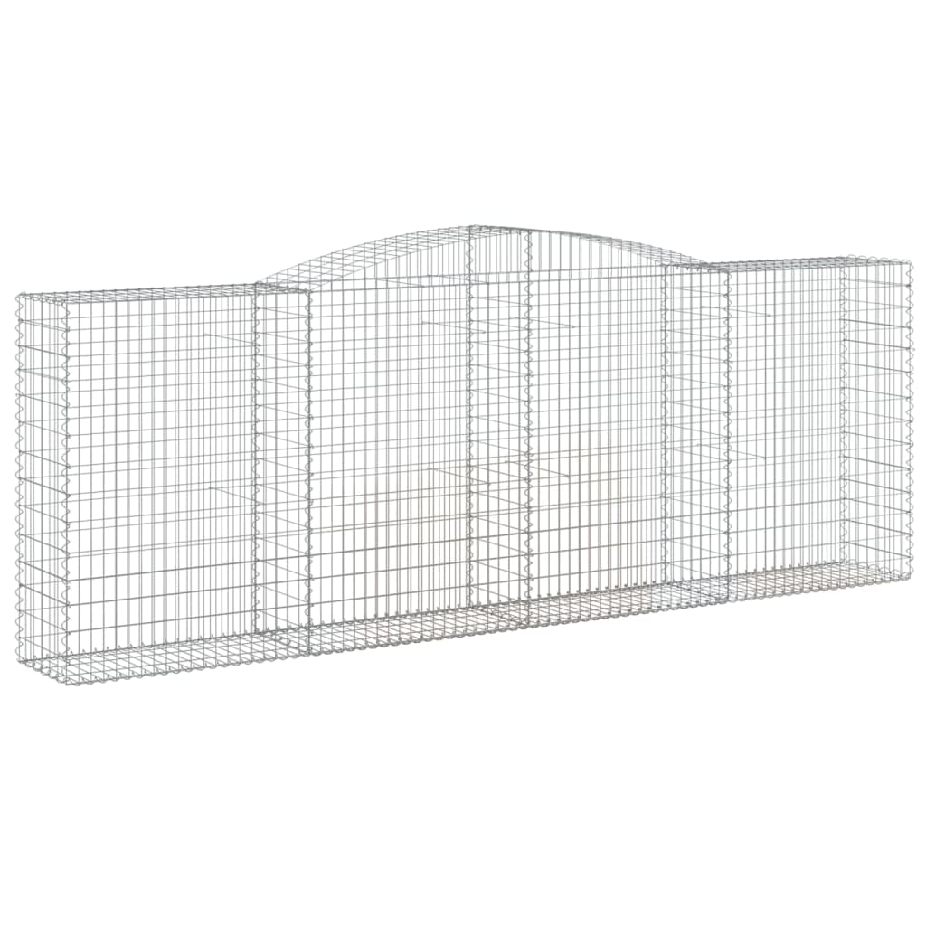 vidaXL Συρματοκιβώτια Τοξωτά 15 τεμ. 400x50x140/160 εκ. Γαλβαν. Ατσάλι