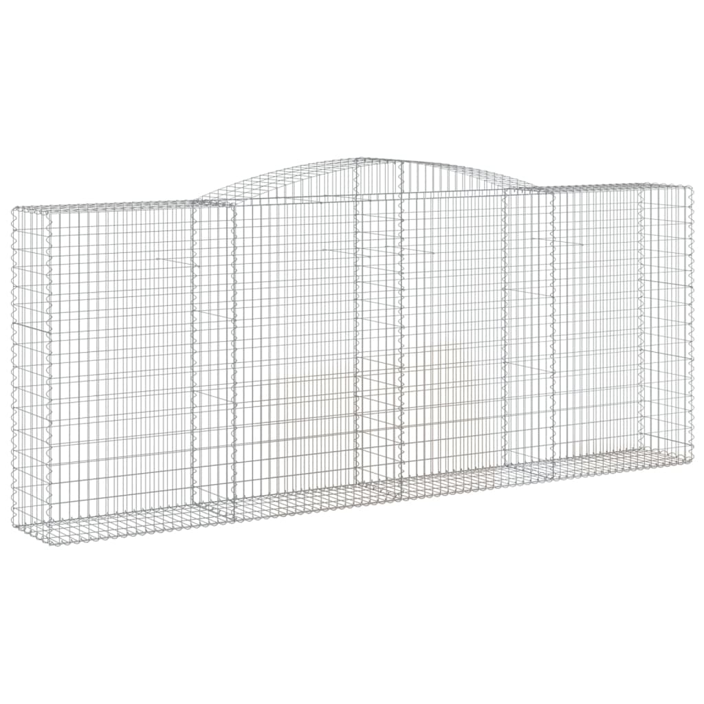 vidaXL Συρματοκιβώτια Τοξωτά 6 τεμ. 400x50x160/180 εκ. Γαλβαν. Ατσάλι