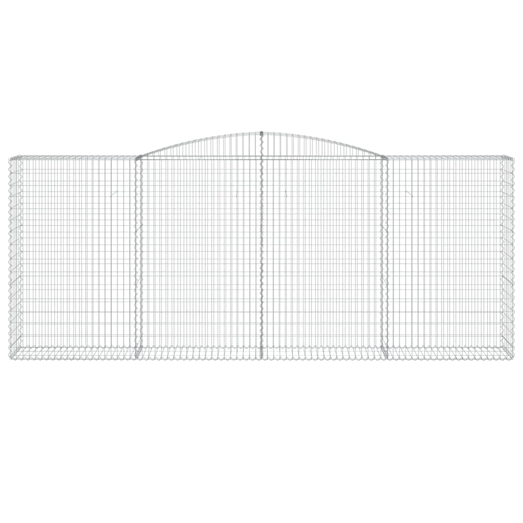 vidaXL Συρματοκιβώτια Τοξωτά 6 τεμ. 400x50x160/180 εκ. Γαλβαν. Ατσάλι