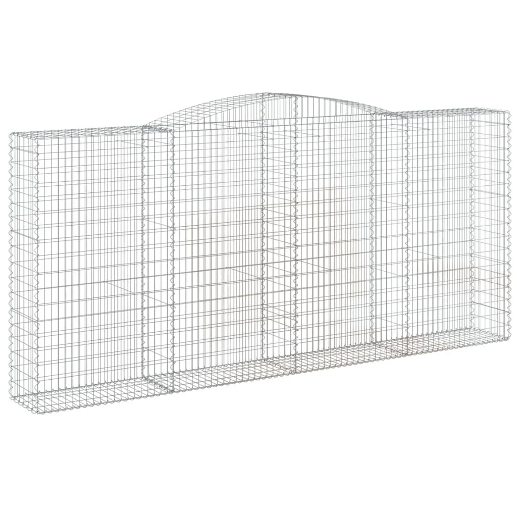 vidaXL Συρματοκιβώτια Τοξωτά 9 τεμ. 400x50x180/200 εκ. Γαλβαν. Ατσάλι