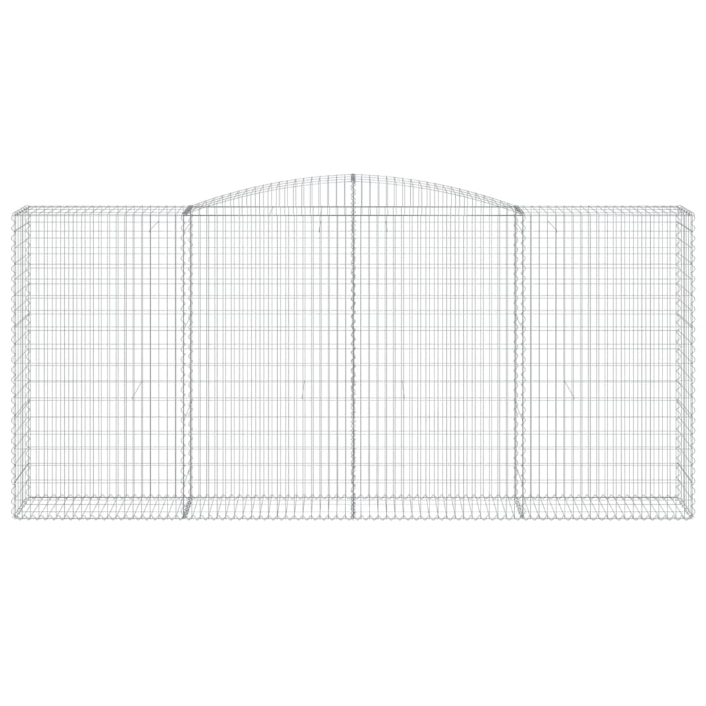 vidaXL Συρματοκιβώτια Τοξωτά 9 τεμ. 400x50x180/200 εκ. Γαλβαν. Ατσάλι