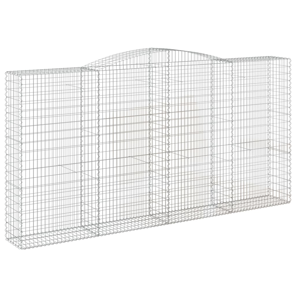 vidaXL Συρματοκιβώτια Τοξωτά 4 τεμ. 400x50x200/220 εκ. Γαλβαν. Ατσάλι