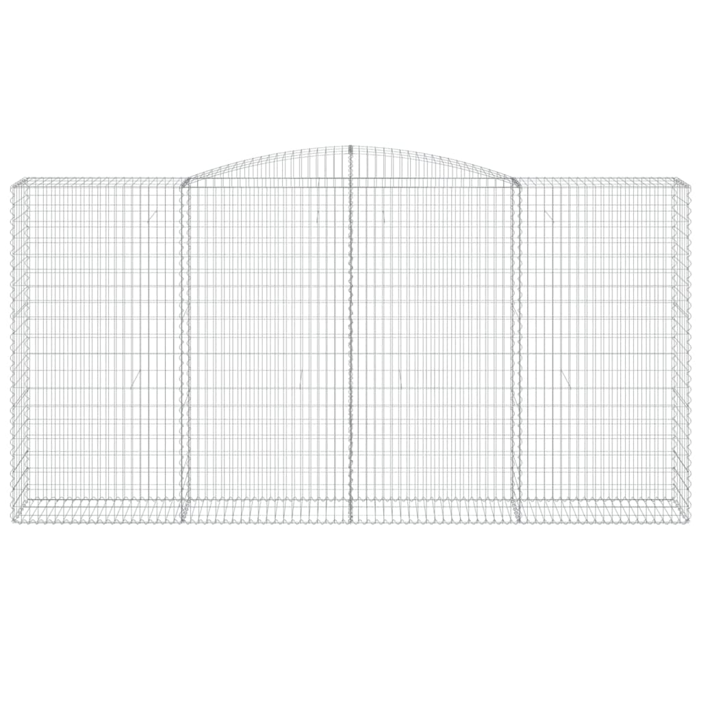 vidaXL Συρματοκιβώτια Τοξωτά 5 τεμ. 400x50x200/220 εκ. Γαλβαν. Ατσάλι