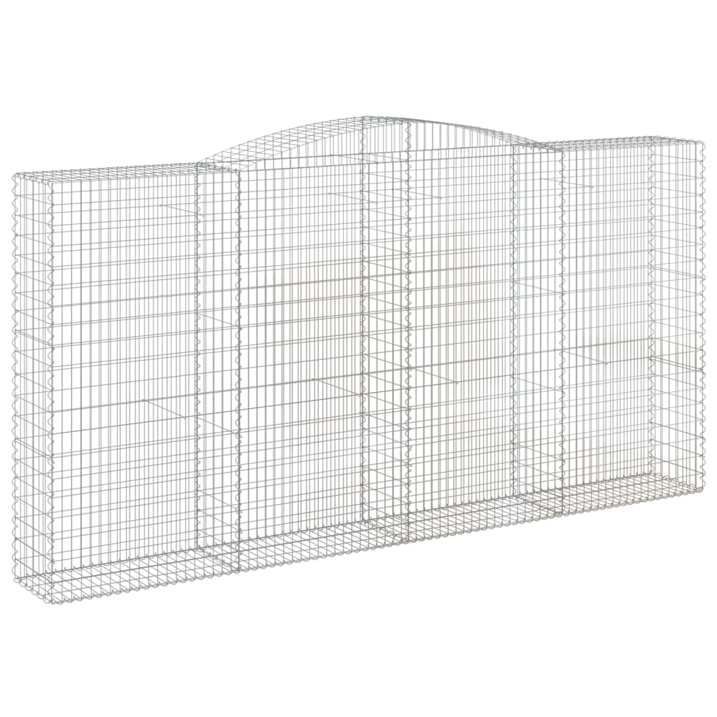 vidaXL Συρματοκιβώτια Τοξωτά 10 τεμ. 400x50x200/220 εκ. Γαλβαν. Ατσάλι