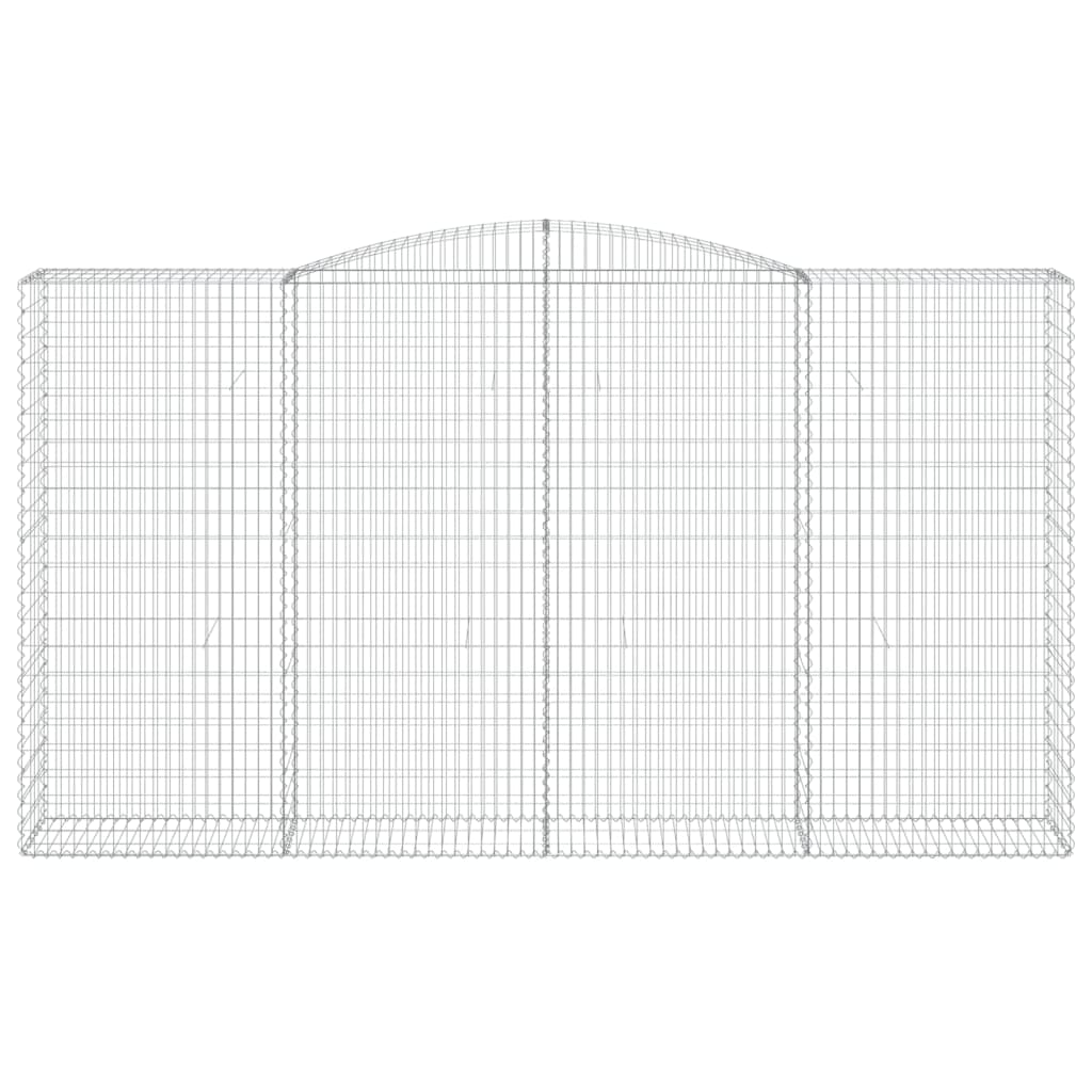 vidaXL Συρματοκιβώτια Τοξωτά 5 τεμ. 400x50x220/240 εκ. Γαλβαν. Ατσάλι