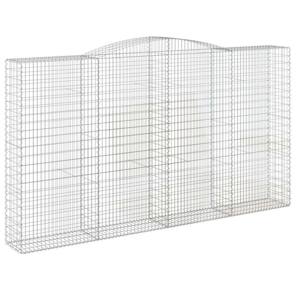 vidaXL Συρματοκιβώτια Τοξωτά 7 τεμ. 400x50x220/240 εκ. Γαλβαν. Ατσάλι