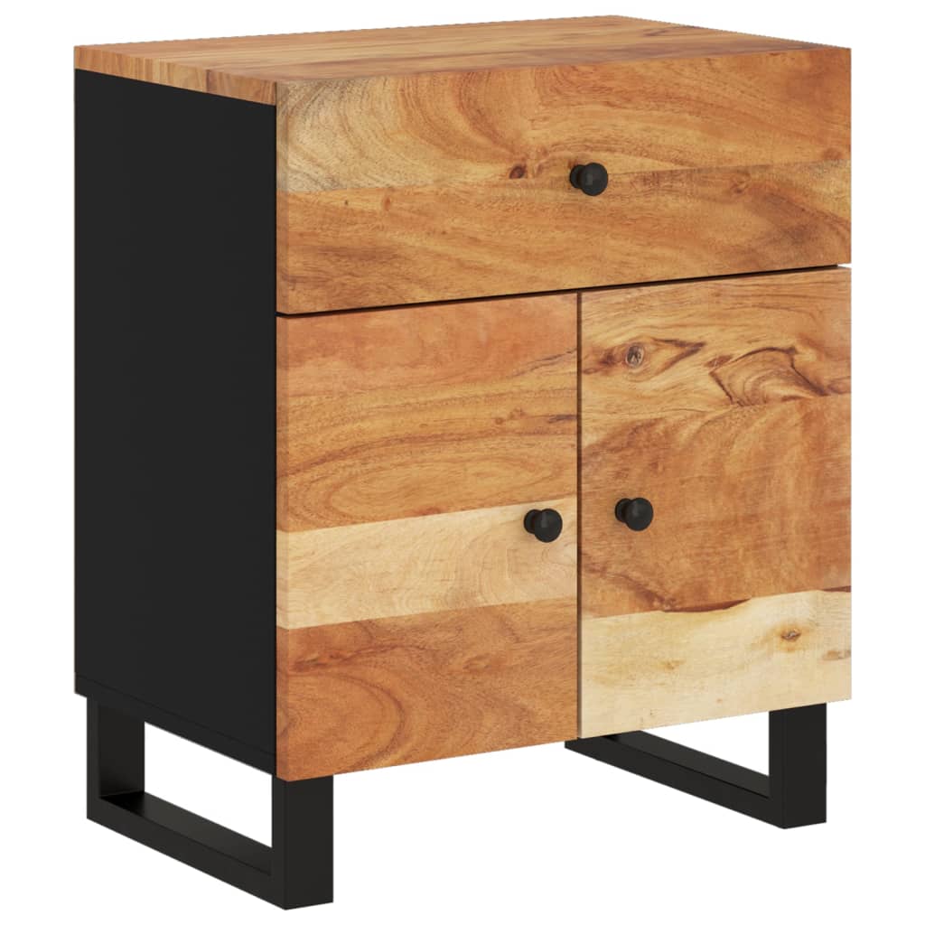 vidaXL Κομοδίνο 50 x 33 x 60 εκ. Μασίφ Ξύλο Ακακίας & Επεξεργ. Ξύλο