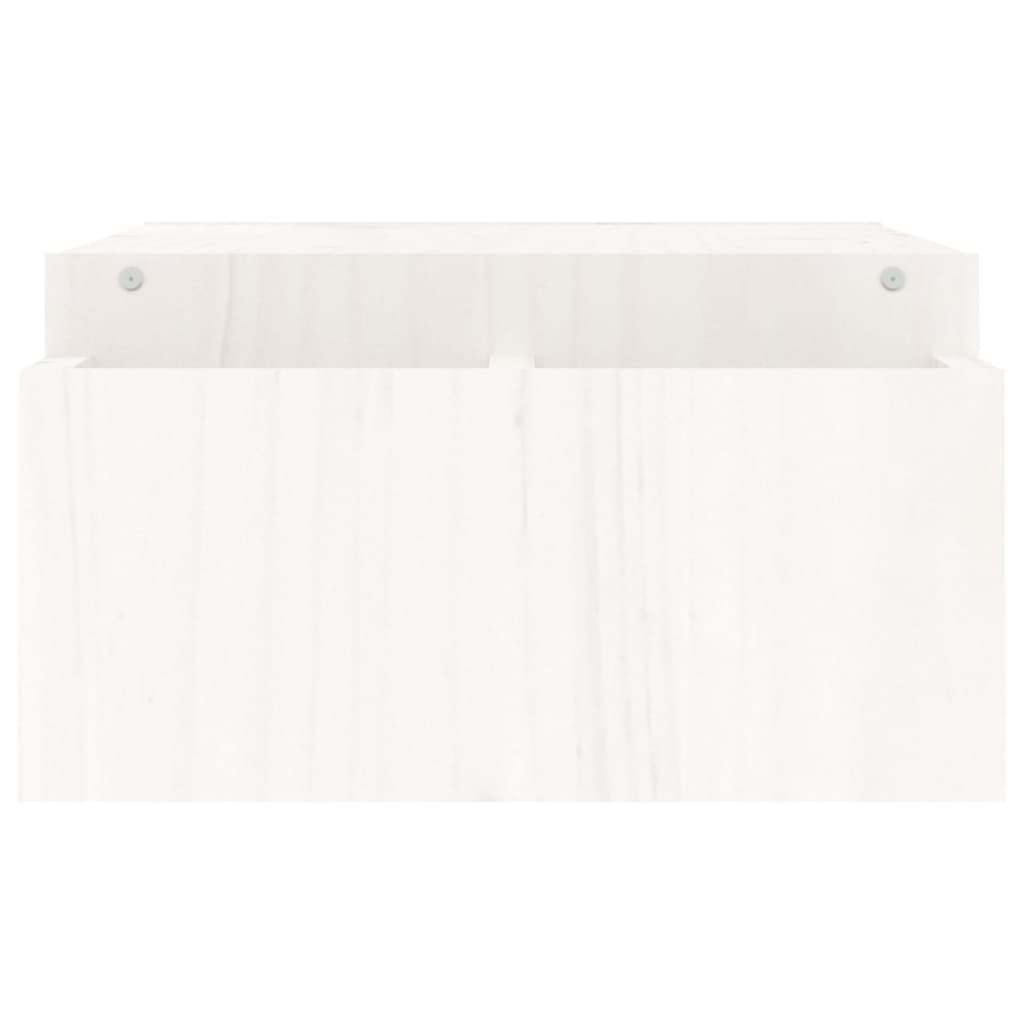 vidaXL Βάση Οθόνης Λευκή 100x27,5x15 εκ. από Μασίφ Ξύλο Πεύκου