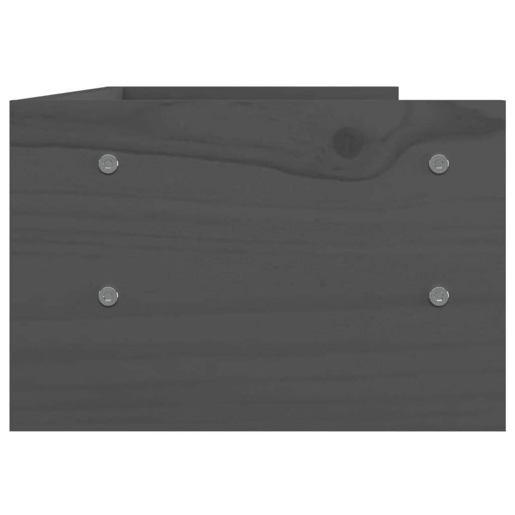 vidaXL Βάση Οθόνης Γκρι 50 x 24 x 16 εκ. από Μασίφ Ξύλο Πεύκου