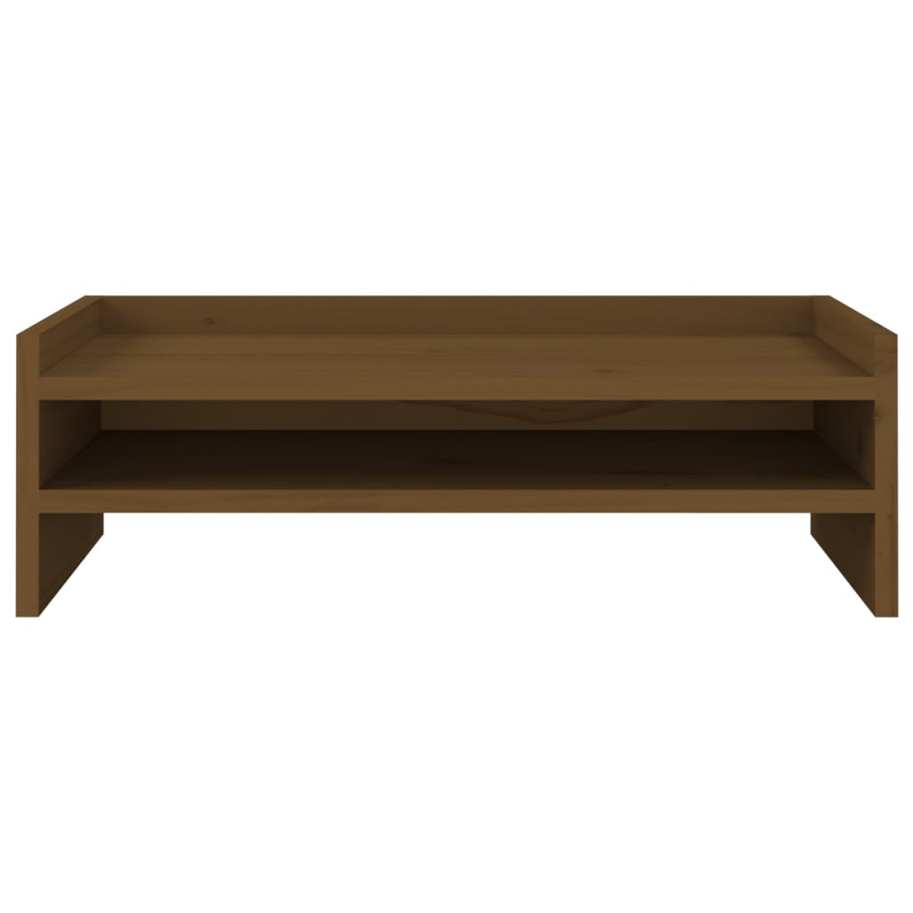 vidaXL Βάση Οθόνης Καφέ Μελί 50x24x16 εκ. από Μασίφ Ξύλο Πεύκου