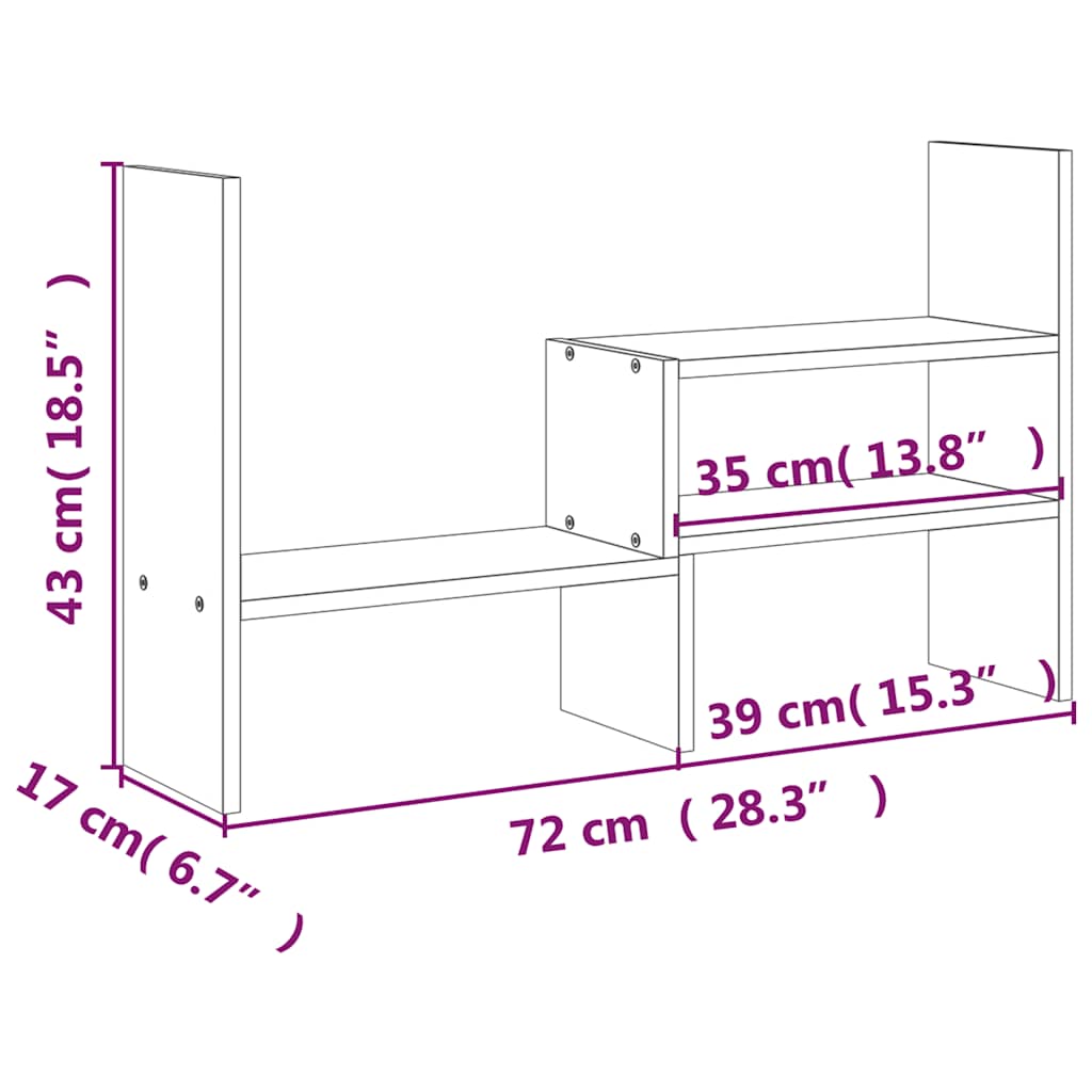 vidaXL Βάση Οθόνης (39-72) x 17 x 43 εκ. από Μασίφ Ξύλο Πεύκου
