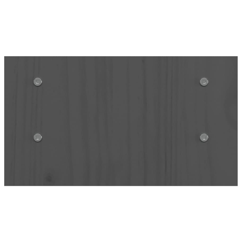 vidaXL Βάση Οθόνης Γκρι 50 x 27 x 15 εκ. από Μασίφ Ξύλο Πεύκου