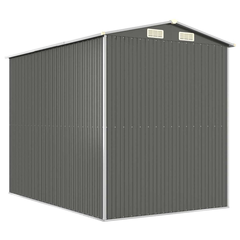 vidaXL Αποθήκη Κήπου Ανοιχτό γκρι 192x274x223 εκ. Γαλβανισμένο Ατσάλι