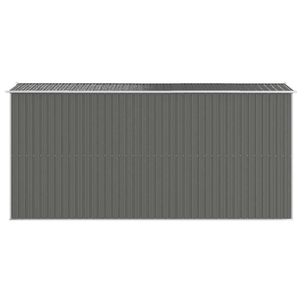 vidaXL Αποθήκη Κήπου Ανοιχτό γκρι 192x440x223 εκ. Γαλβανισμένο Ατσάλι