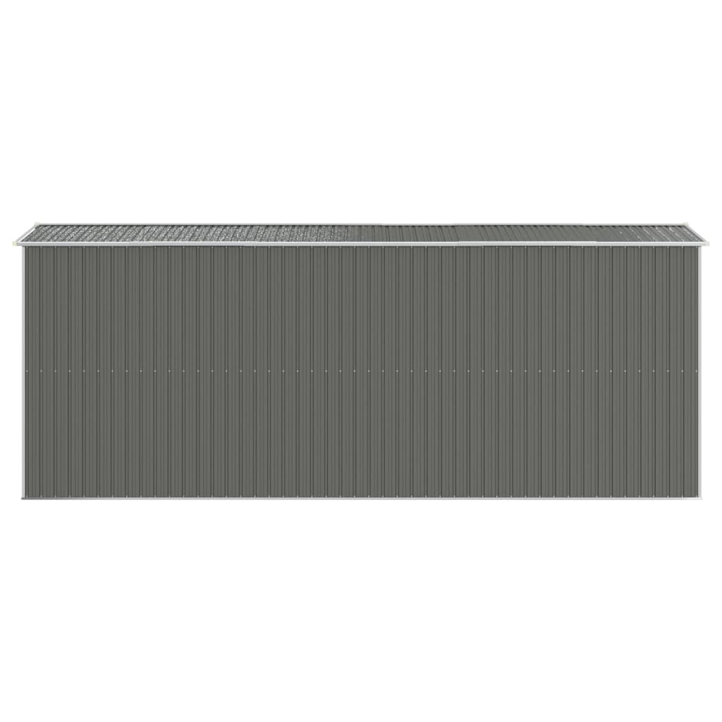 vidaXL Αποθήκη Κήπου Ανοιχτό γκρι 192x523x223 εκ. Γαλβανισμένο Ατσάλι