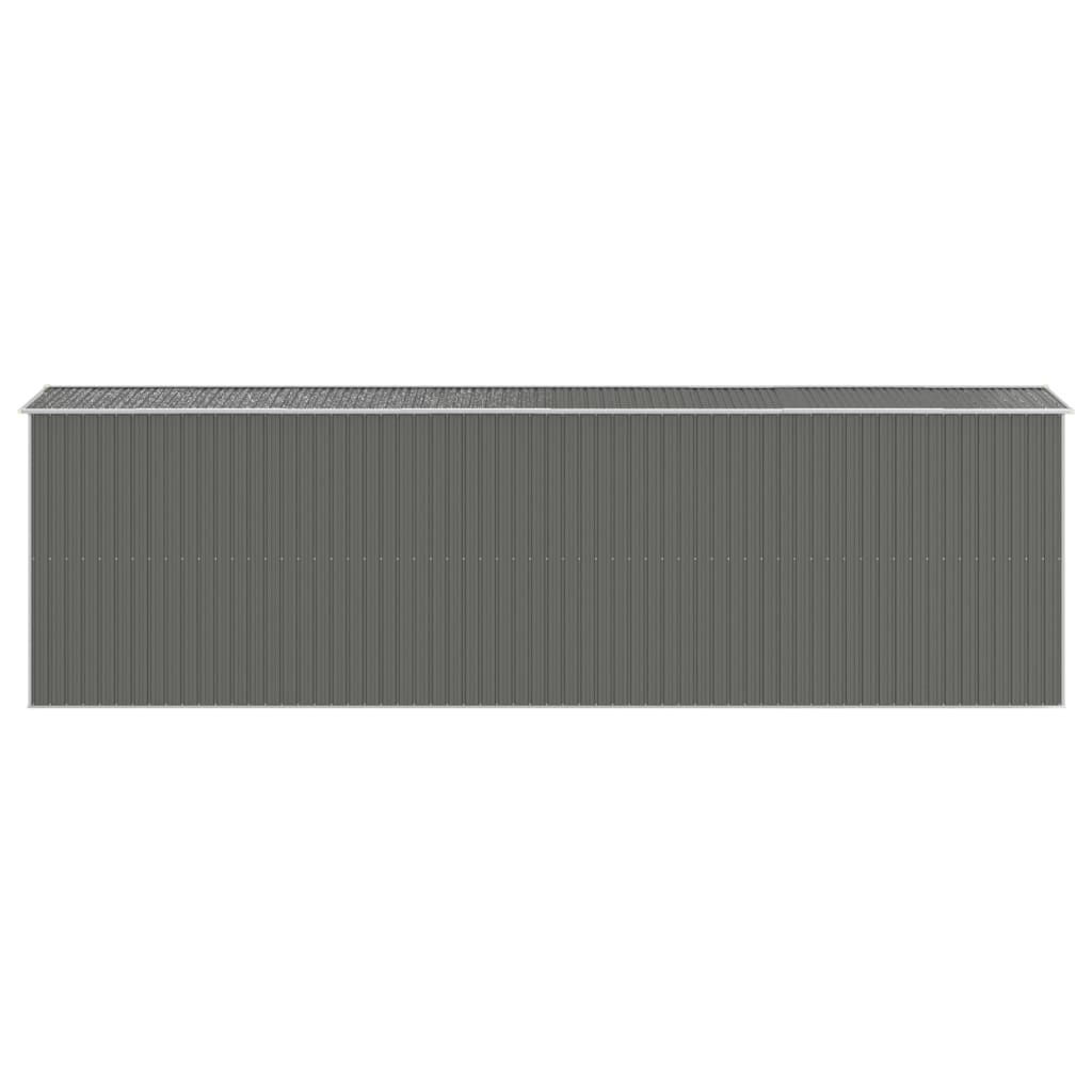 vidaXL Αποθήκη Κήπου Ανοιχτό γκρι 192x689x223 εκ. Γαλβανισμένο Ατσάλι