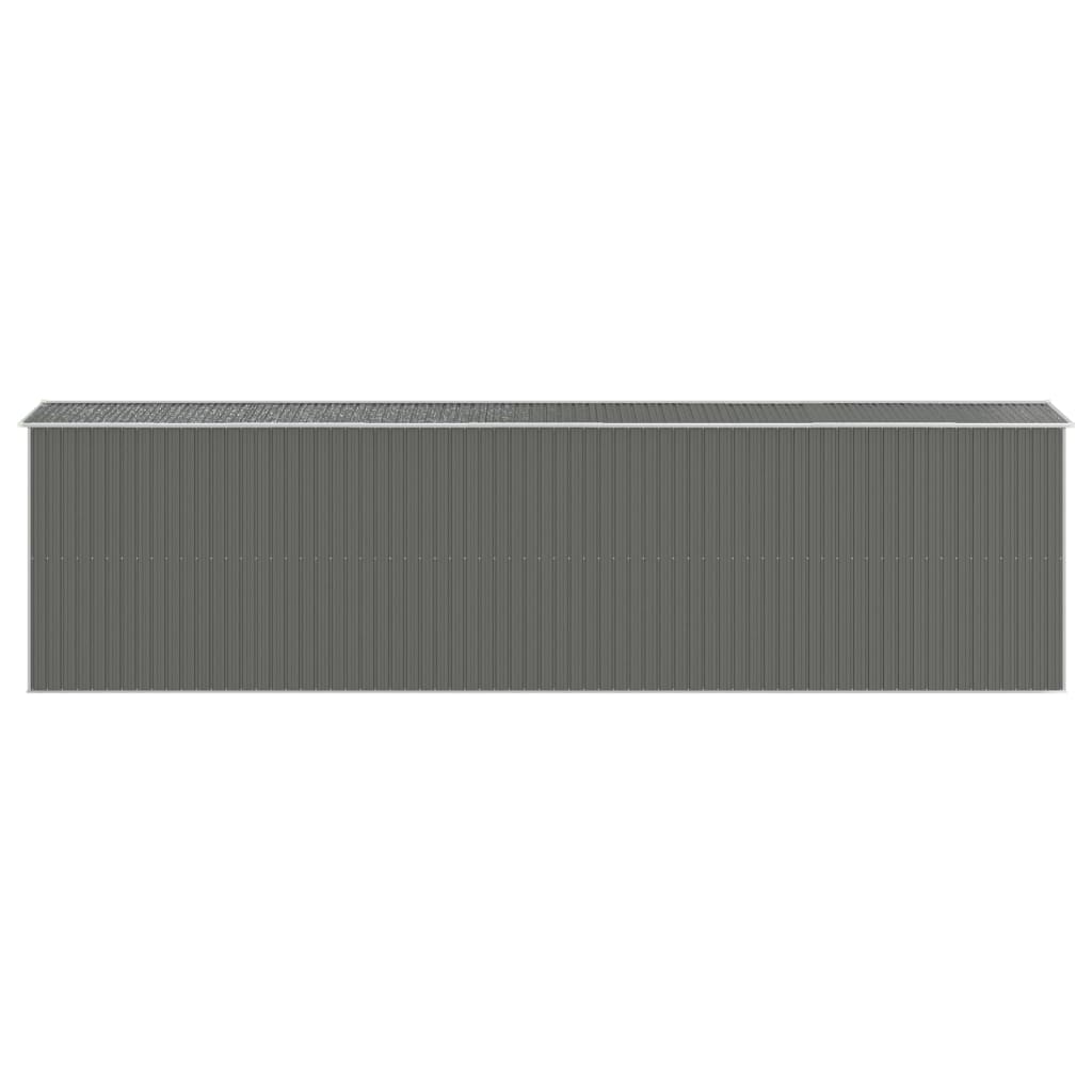 vidaXL Αποθήκη Κήπου Ανοιχτό γκρι 192x772x223 εκ. Γαλβανισμένο Ατσάλι