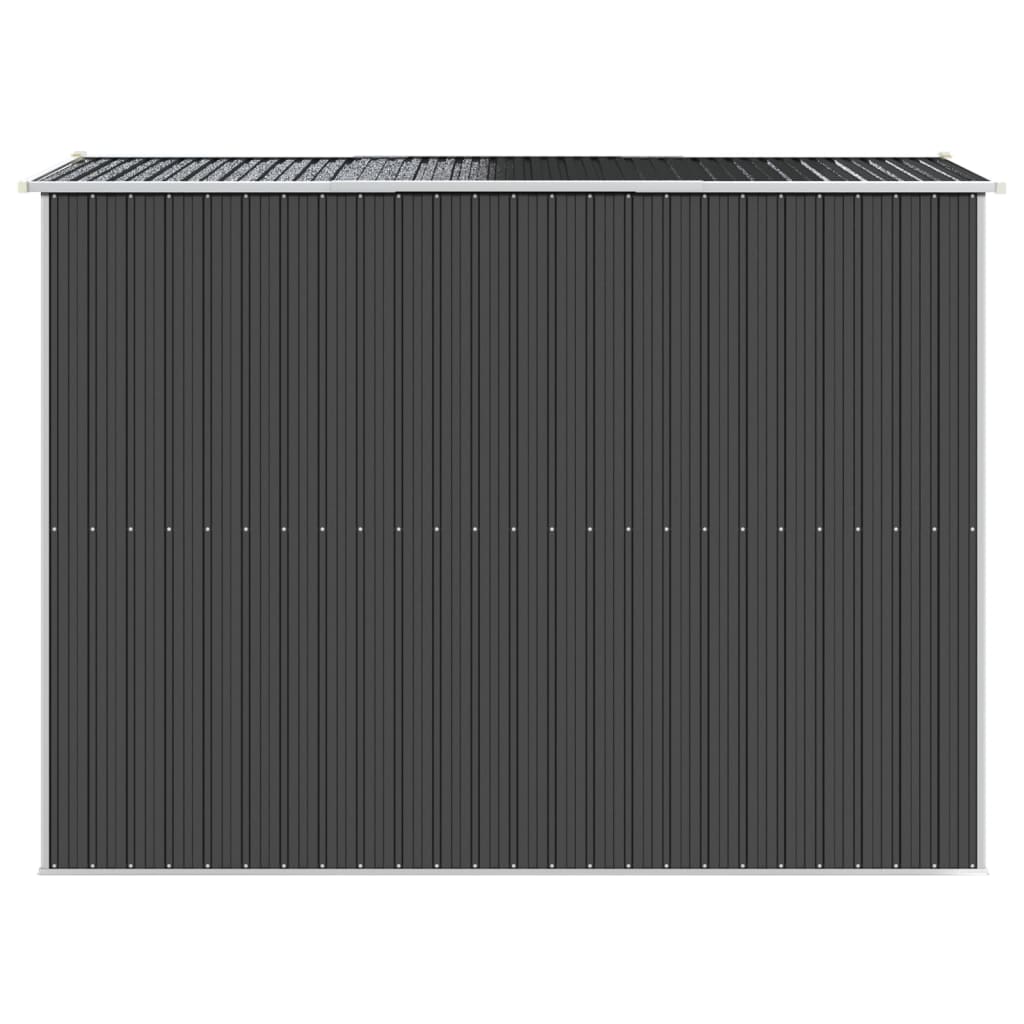vidaXL Αποθήκη Κήπου Ανθρακί 192x274x223 εκ. Γαλβανισμένο Ατσάλι