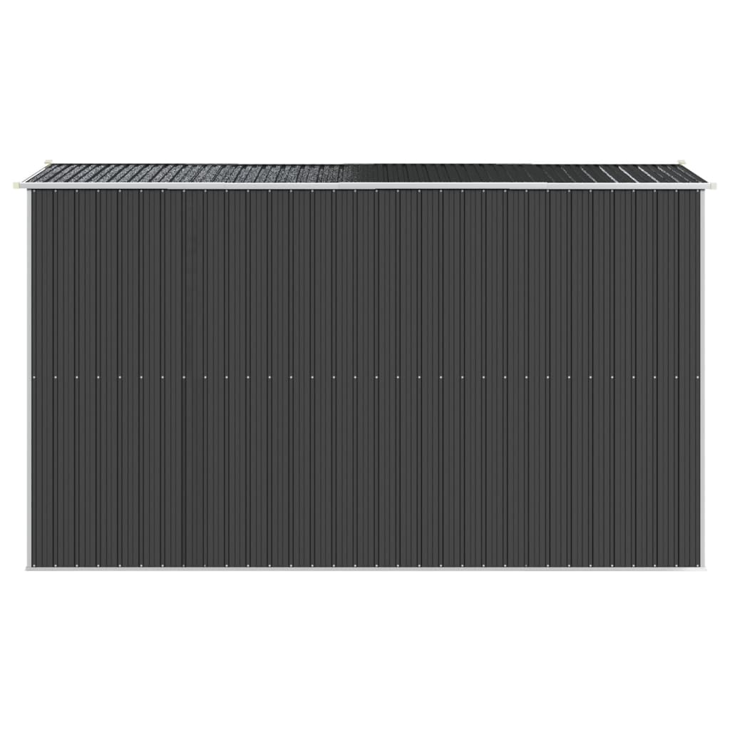 vidaXL Αποθήκη Κήπου Ανθρακί 192x357x223 εκ. Γαλβανισμένο Ατσάλι