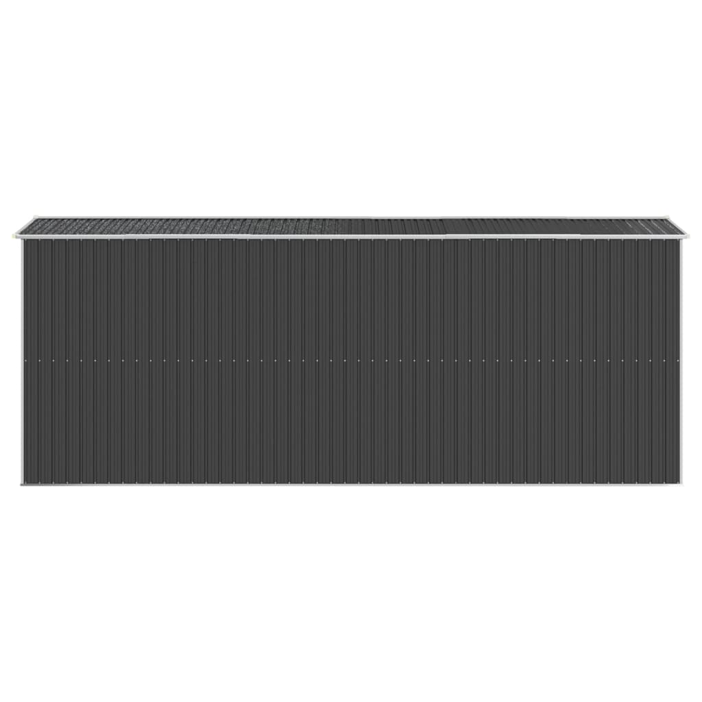 vidaXL Αποθήκη Κήπου Ανθρακί 192x523x223 εκ. Γαλβανισμένο Ατσάλι
