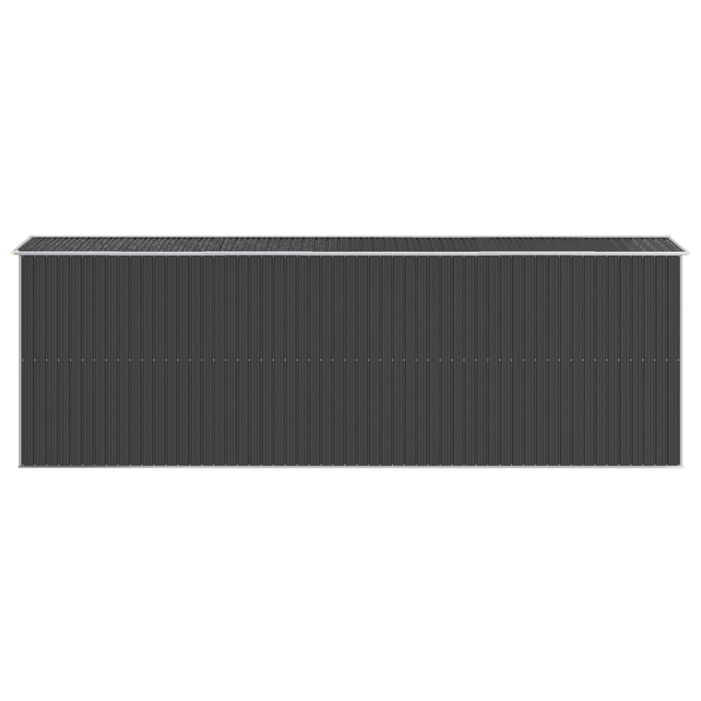vidaXL Αποθήκη Κήπου Ανθρακί 192x606x223 εκ. Γαλβανισμένο Ατσάλι
