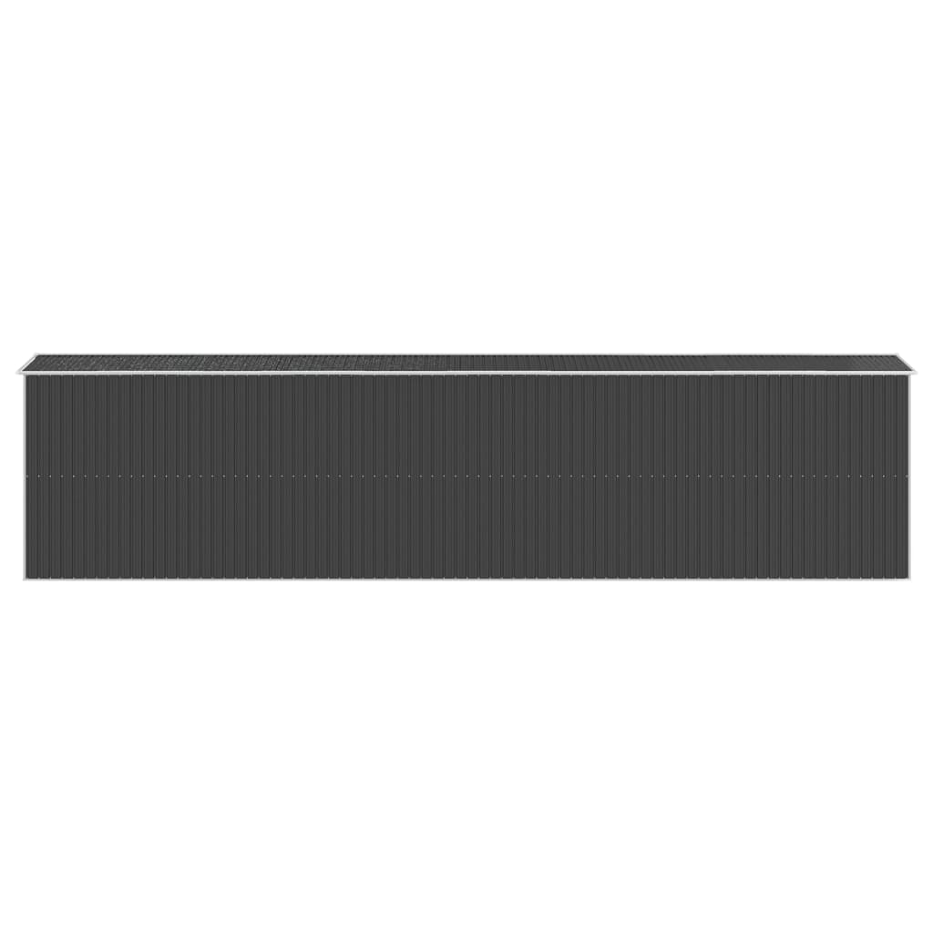 vidaXL Αποθήκη Κήπου Ανθρακί 192x855x223 εκ. Γαλβανισμένο Ατσάλι