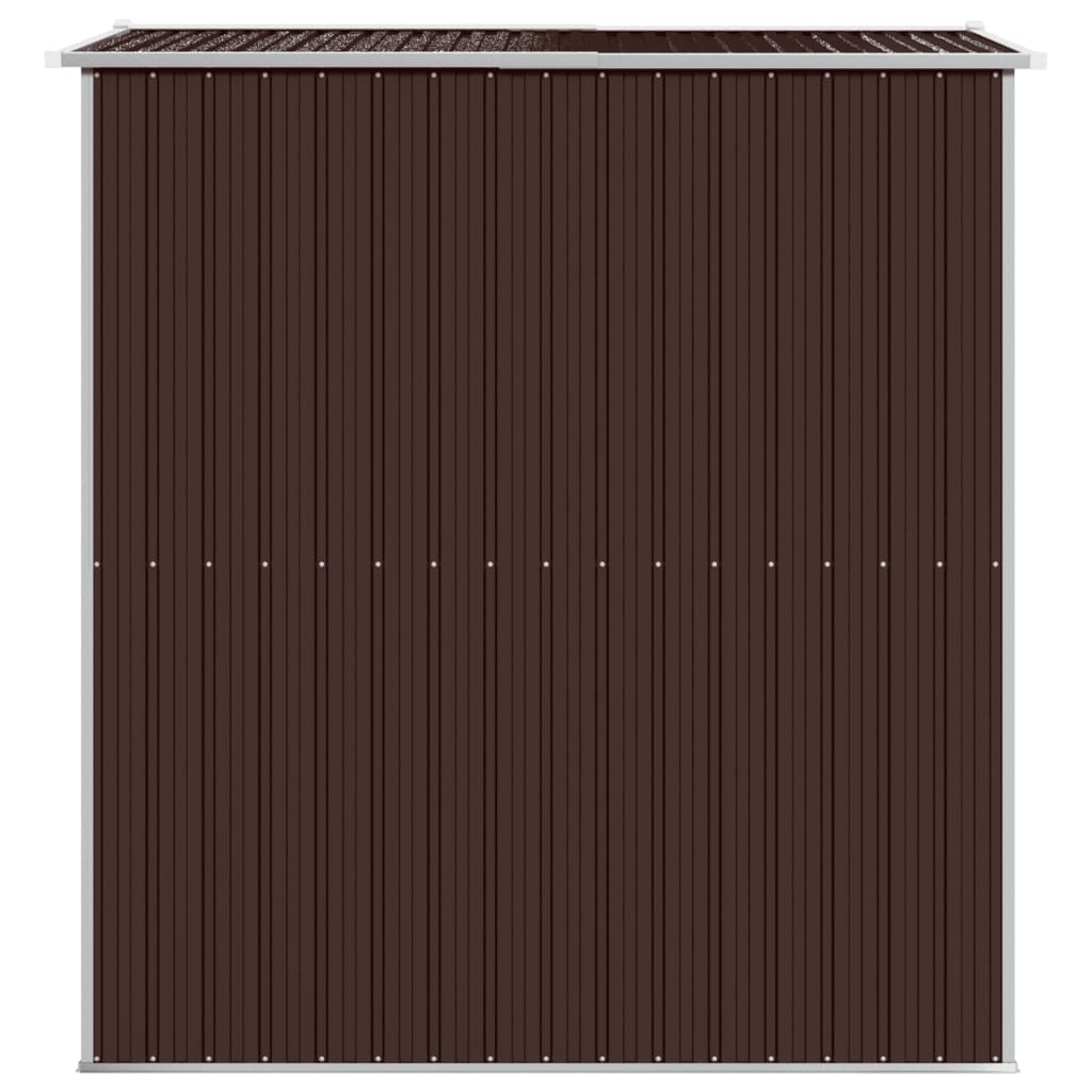 vidaXL Αποθήκη Κήπου Σκούρο καφέ 192x191x223 εκ. Γαλβανισμένο Ατσάλι