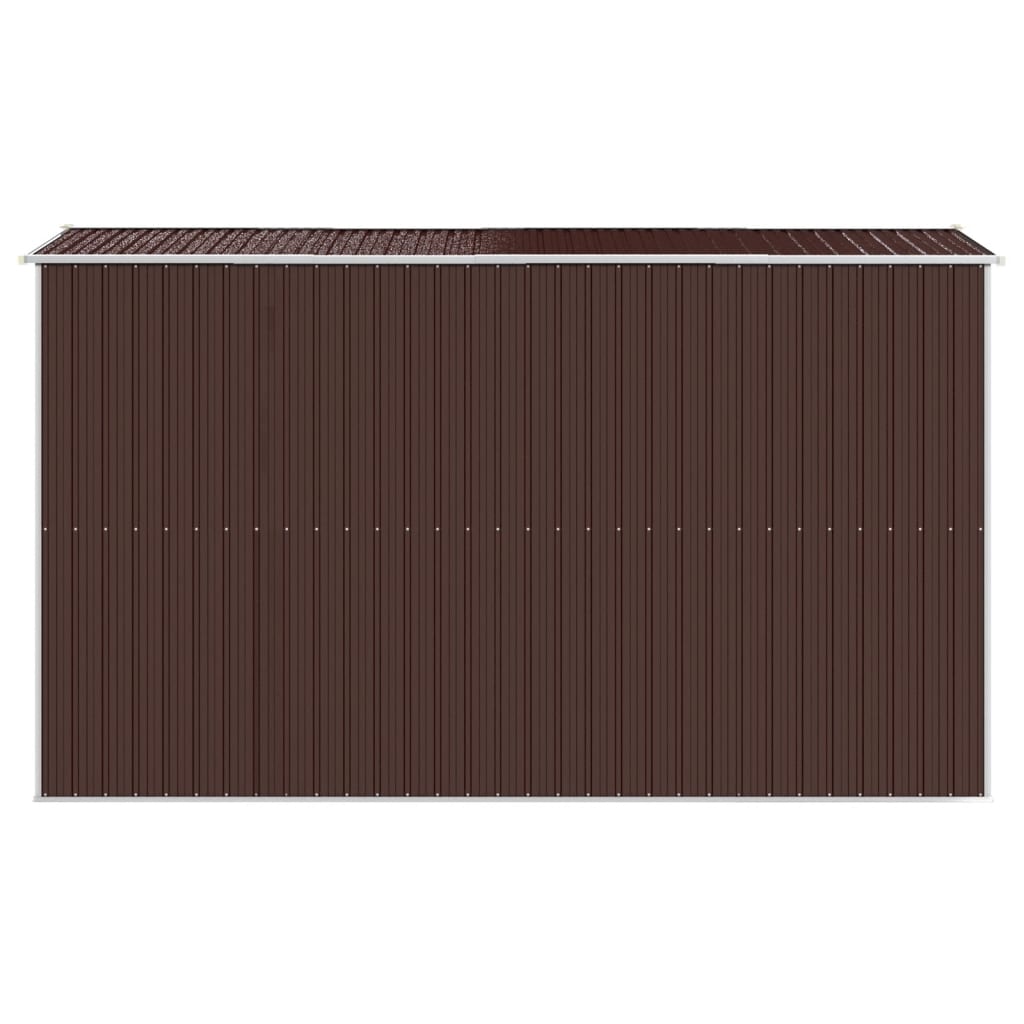 vidaXL Αποθήκη Κήπου Σκούρο καφέ 192x357x223 εκ. Γαλβανισμένο Ατσάλι