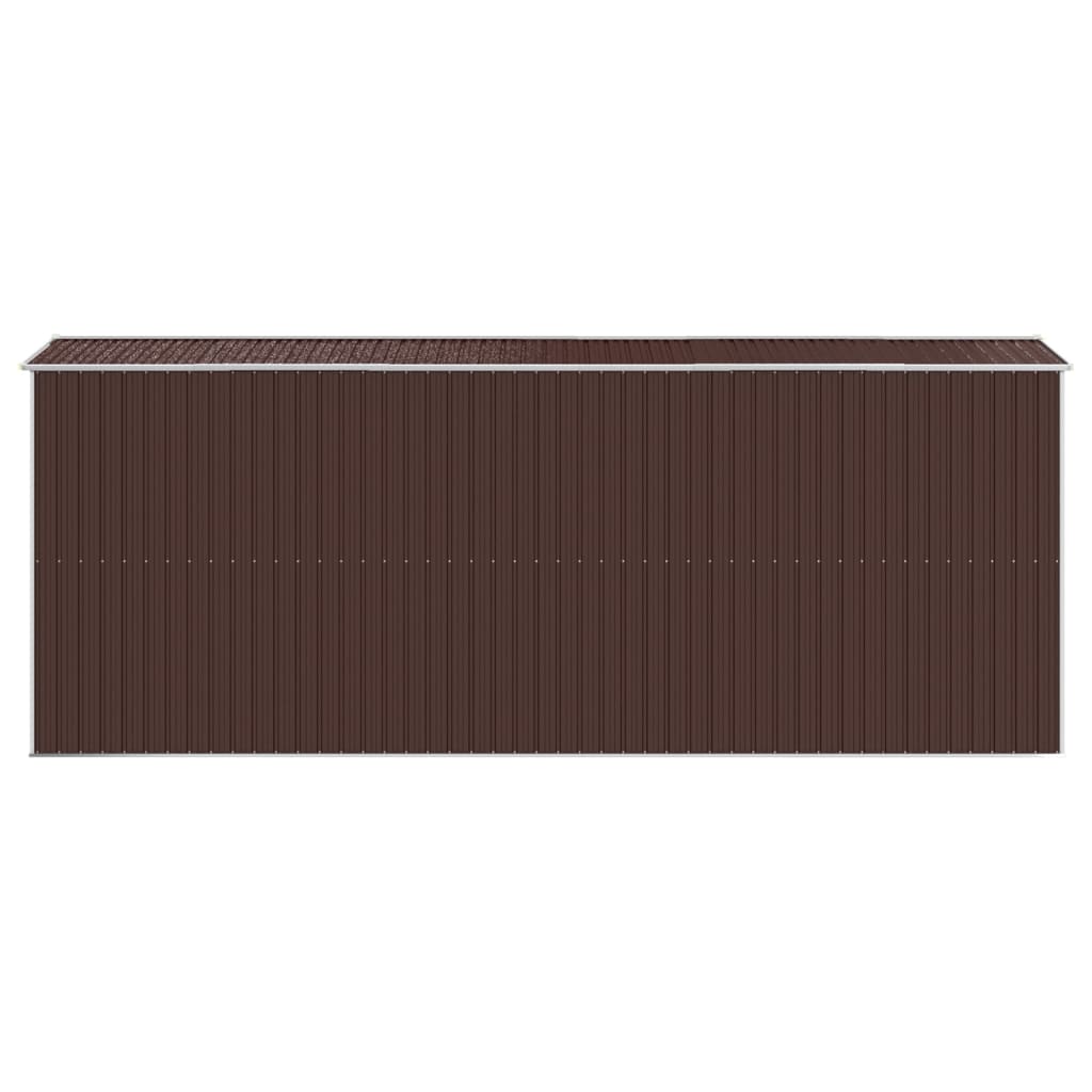 vidaXL Αποθήκη Κήπου Σκούρο καφέ 192x523x223 εκ. Γαλβανισμένο Ατσάλι